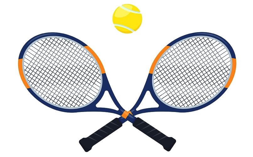 Tennis rackets and ball
